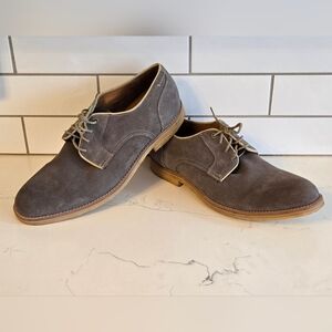 Johnston & Murphy Howell Plain Toe Italian Suede Oxford Men's Size 13M Gray